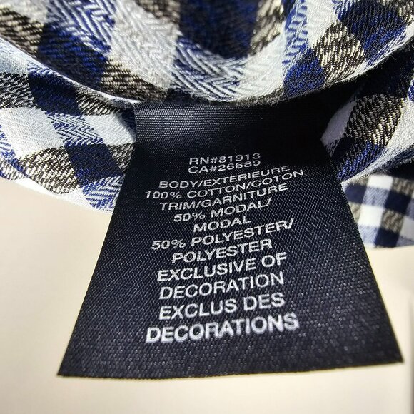 Robert Graham Button Up Shirt Men's Size L Blue Plaid Stained Glass Flip Cuff - Picture 7 of 13